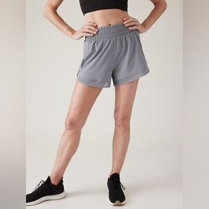 Athleta High Rise Racer Run Mesh Shorts 3 Inches XL